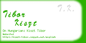 tibor kiszt business card